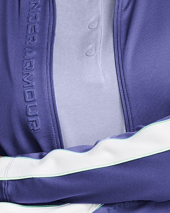 Haut intermédiaire entièrement zippé UA Storm pour femme, Purple, pdpMainDesktop image number 0