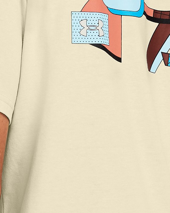 Camiseta de manga corta UA Color Block Logo​Left Chest para hombre, Brown, pdpMainDesktop image number 1