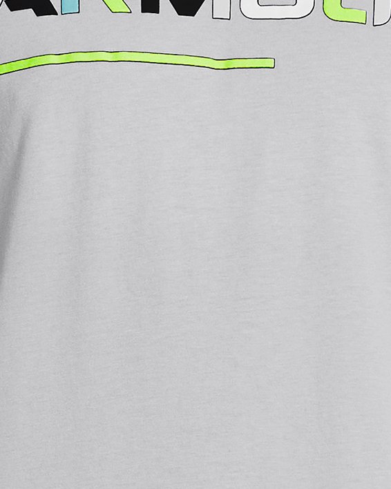 Men's UA Colorblock Wordmark Short Sleeve, Gray, pdpMainDesktop image number 0