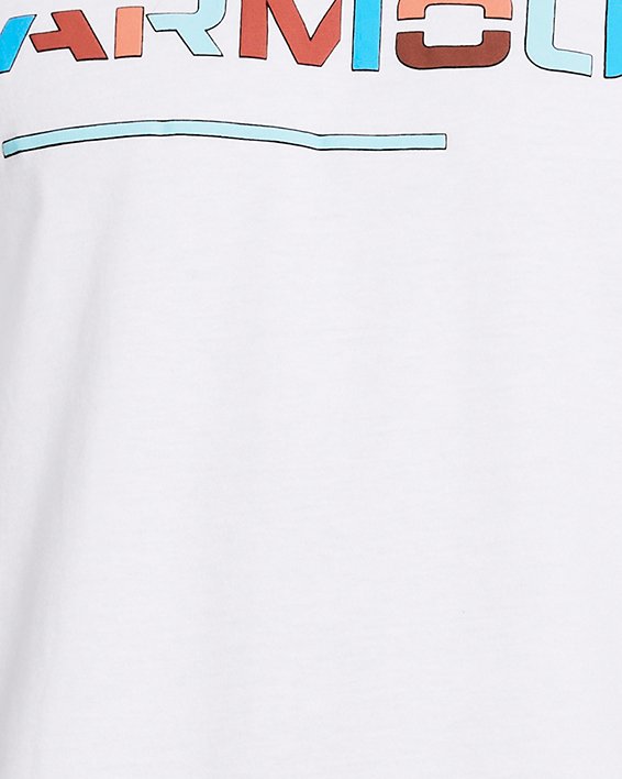 Men's UA Colorblock Wordmark Short Sleeve in White image number 0