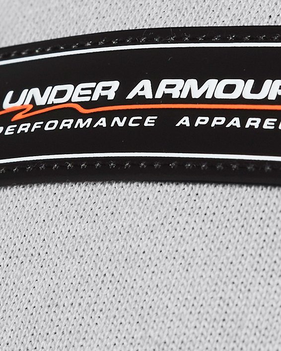 Men's UA Heavyweight Armour Label Short Sleeve in Gray image number 2