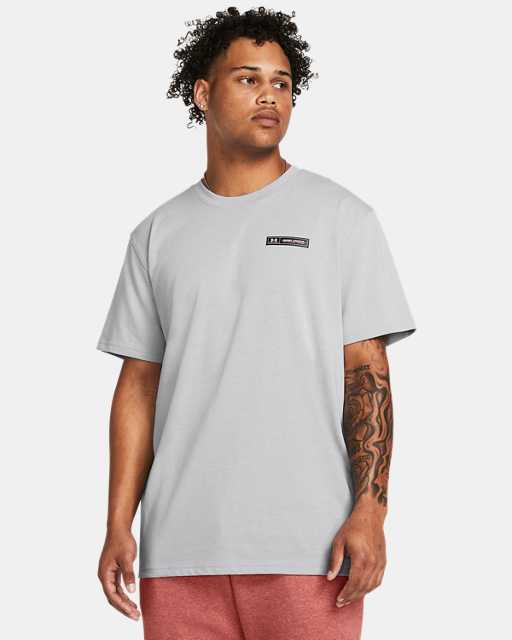 Haut à manches courtes UA Heavyweight Armour Label pour homme Haut à manches courtes UA Heavyweight Armour Label pour homme