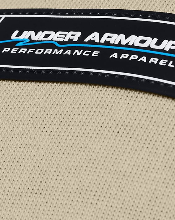 Men's UA Heavyweight Armour Label Short Sleeve in Brown image number 2