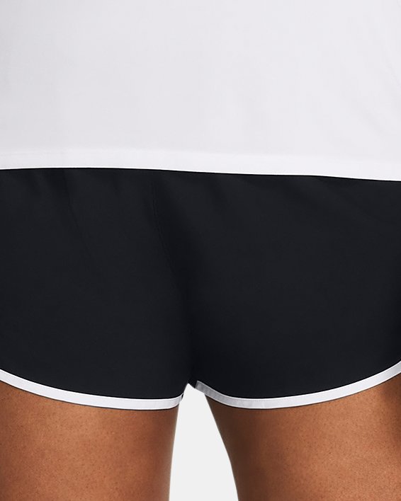 Women's UA Fly-By 3" Shorts, Black, pdpMainDesktop image number 2