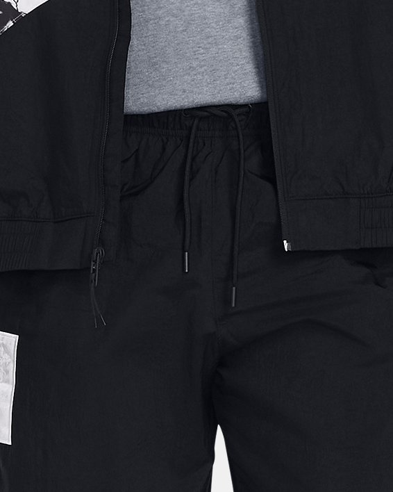 Men's Curry x Bruce Lee Lunar New Year 'Wind' Crinkle Jacket in Black image number 2