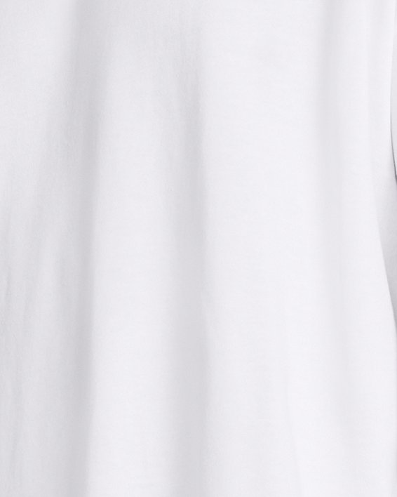 Camiseta de manga larga UA Heavyweight Tonal Wordmark para hombre, White, pdpMainDesktop image number 0