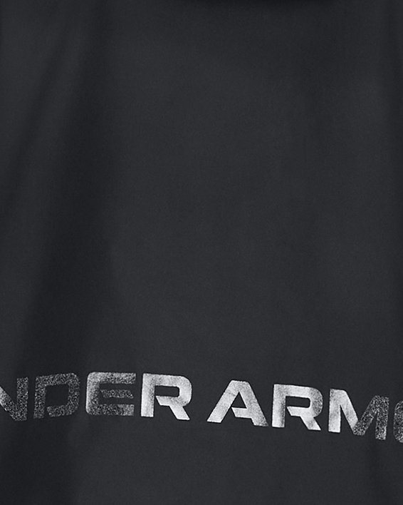 Men's UA RUSH™ Woven Full-Zip, Black, pdpMainDesktop image number 1