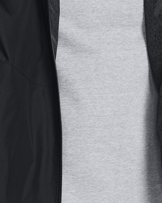 Men's UA RUSH™ Woven Full-Zip, Black, pdpMainDesktop image number 0