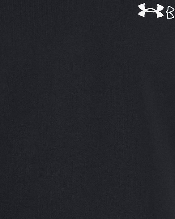 Maglia a maniche corte UA Heavyweight Left Chest Logo Repeat da uomo, Black, pdpMainDesktop image number 0