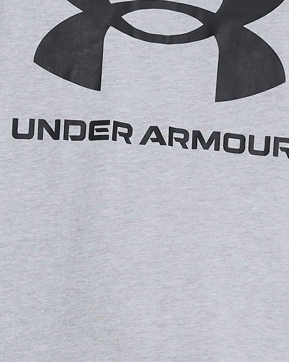 Men's UA Sportstyle Logo Short Sleeve, Gray, pdpMainDesktop image number 0