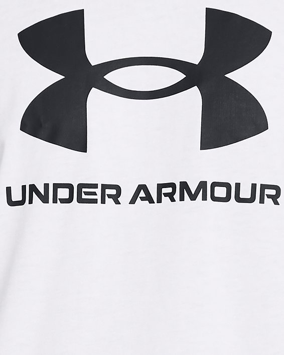 Herenshirt UA Sportstyle Logo met korte mouwen, White, pdpMainDesktop image number 0