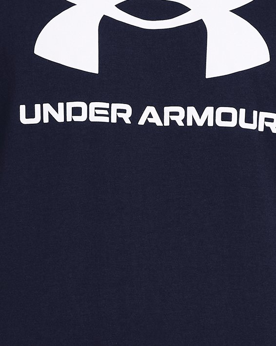 Men's UA Logo Short Sleeve in Blue image number 0