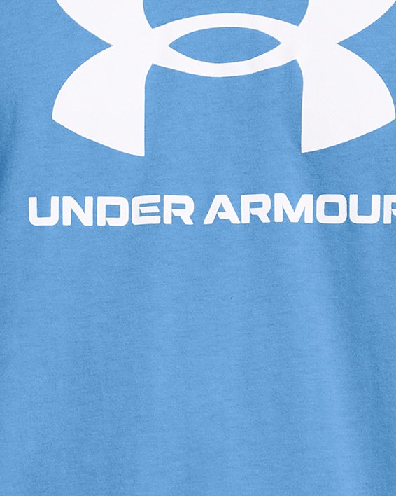 Men's UA Sportstyle Logo Short Sleeve, Blue, pdpMainDesktop image number 0