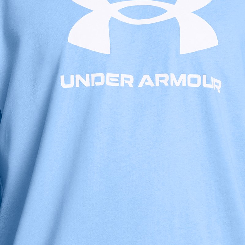Haut à manches courtes Under Armour Sportstyle Logo pour homme Horizon Bleu / Blanc L