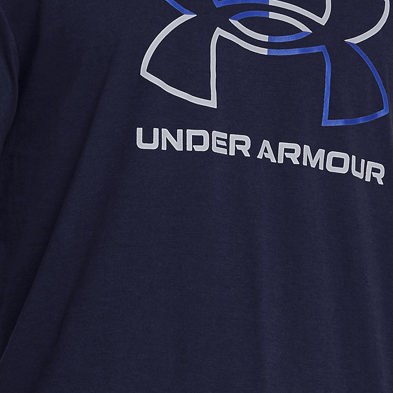 Haut à manches courtes Under Armour Foundation pour homme Midnight Bleu Marine / Royal / Mod Gris XXL