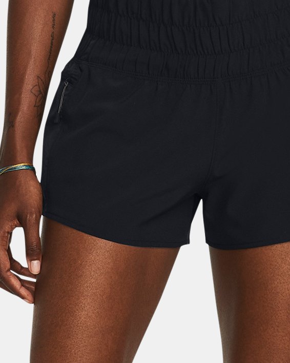 Women's UA Launch Shorts in Black image number 2