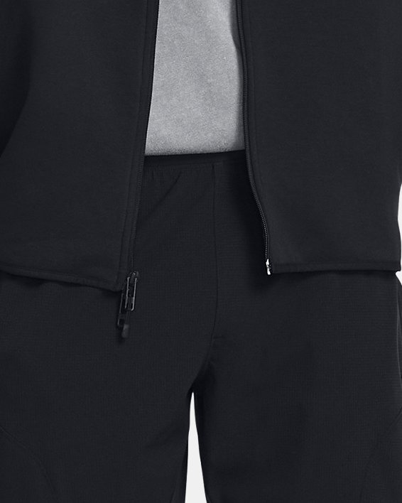 Men's UA Unstoppable Fleece Track Jacket, Black, pdpMainDesktop image number 2