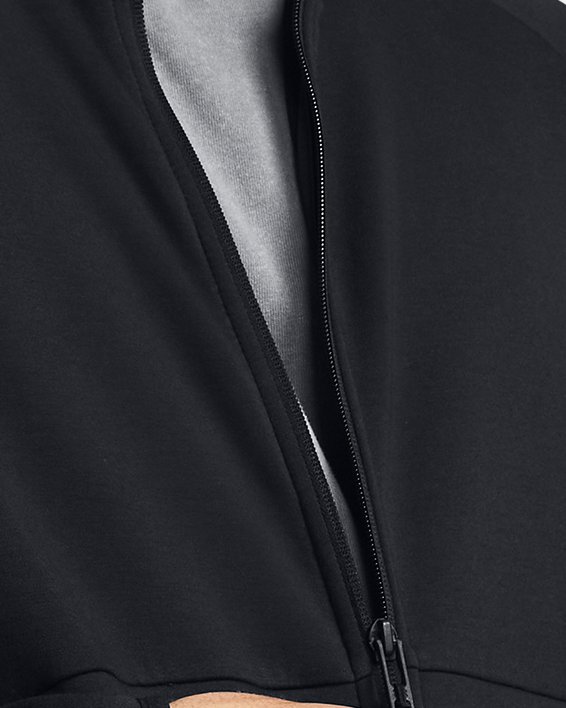 Men's UA Unstoppable Fleece Track Jacket, Black, pdpMainDesktop image number 3