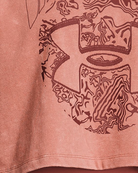 Camiseta de manga corta UA Heavyweight Dusk to Dawn Crop para mujer, Pink, pdpMainDesktop image number 0