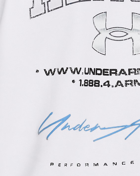 Maglia a maniche corte UA Icon Fleece Oversized da uomo, White, pdpMainDesktop image number 1