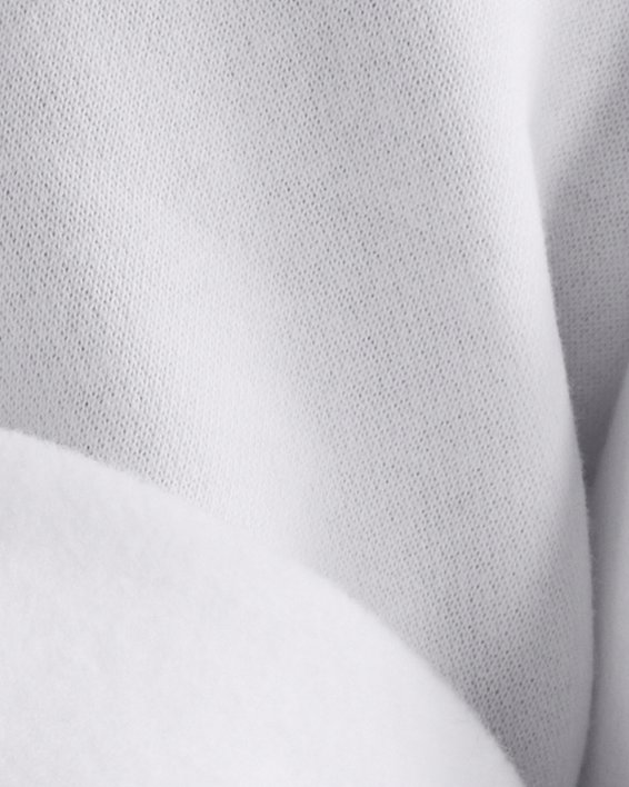 Haut à col ras du cou et manches courtes UA Icon Fleece Oversize pour homme, White, pdpMainDesktop image number 2