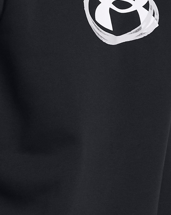 Playera UA Rival Fleece Multiprint para hombre, Black, pdpMainDesktop image number 0