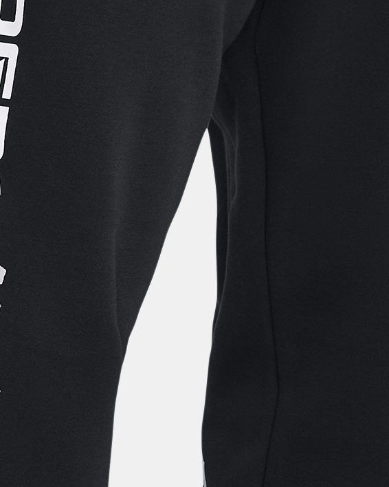 Pantalones de entrenamiento UA Rival Fleece Multiprint para hombre, Black, pdpMainDesktop image number 0