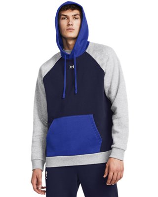 Under Armour Rival Fic Hd Colorblock Hood — 410-BLU/GRY