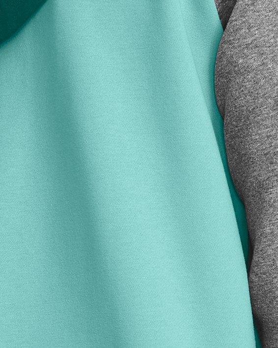 Men's UA Rival Fleece Colorblock Full-Zip, Green, pdpMainDesktop image number 1
