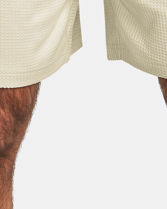 Men's UA Rival Waffle Shorts in Brown image number 0