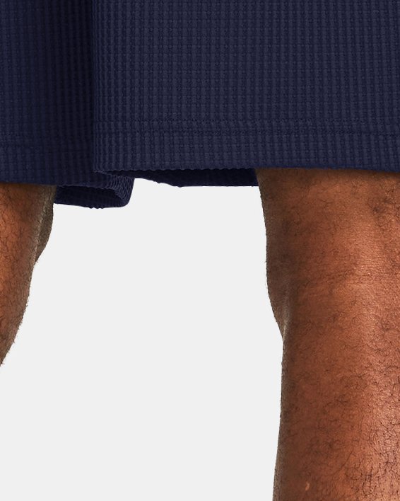 Pantalón corto con textura tipo gofre UA Rival para hombre, Blue, pdpMainDesktop image number 1