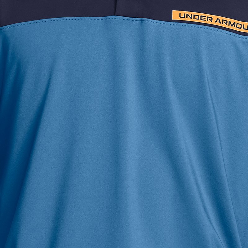 Under Armour Tee To Green Poloshirt in Blockfarben für Herren Photon Blau / Midnight Blaue Marine / Nova Orange XXL