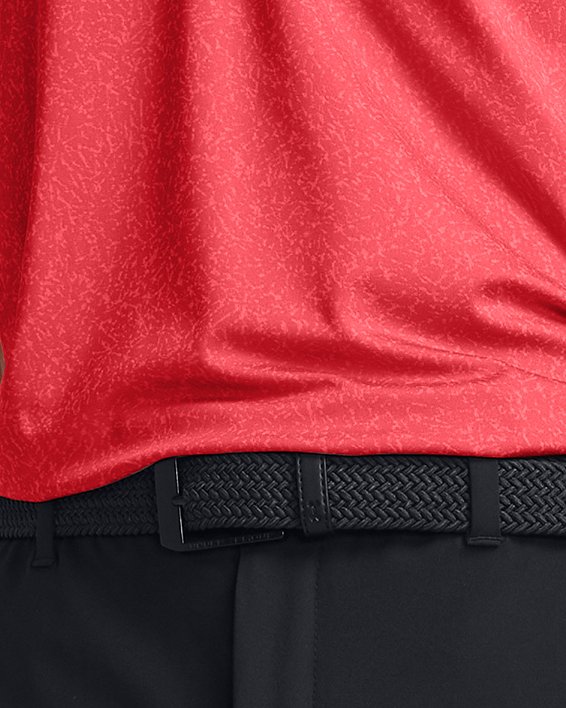 男士UA Playoff 3.0 Coral Jacquard Polo衫 in Red image number 0