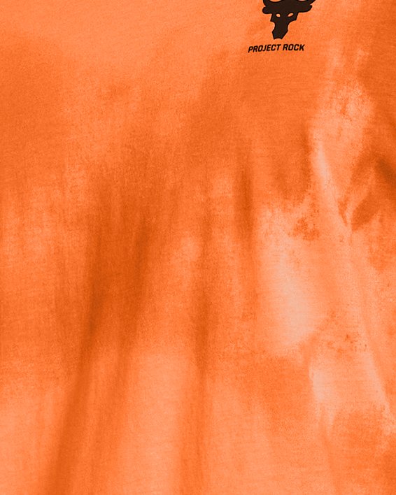 Men's Project Rock Payoff Printed Graphic Short Sleeve, Orange, pdpMainDesktop image number 0