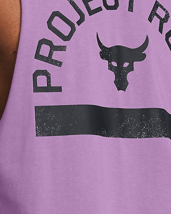Camiseta estampada sin mangas Project Rock Payoff para hombre, Purple, pdpMainDesktop image number 0