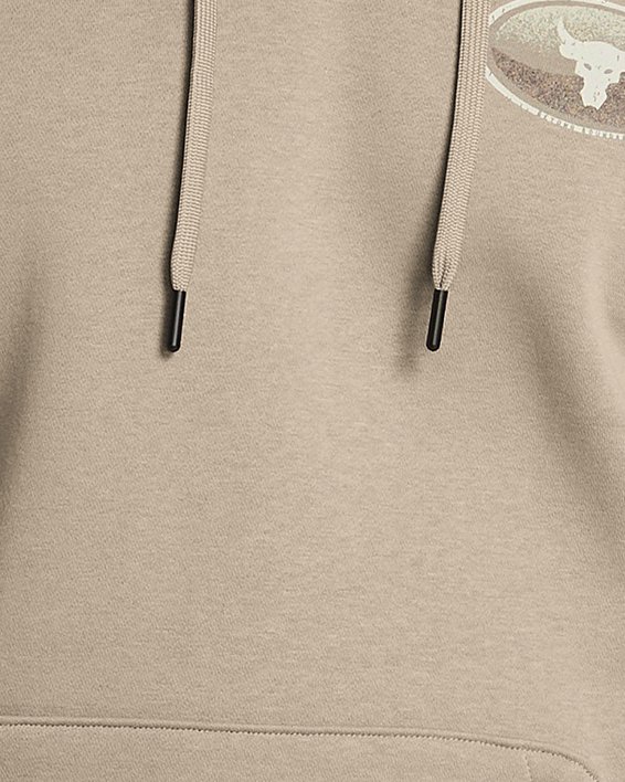 Męska bluza z kapturem i krótkimi rękawami Project Rock Essential Fleece, Brown, pdpMainDesktop image number 0