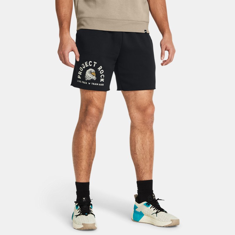 Men's Project Rock Essential Fleece Shorts Black / Silt S
