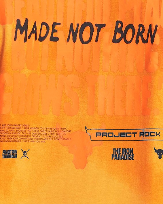 เสื้อแขนสั้น Project Rock Sun Wash Graphic สำหรับผู้ชาย in Orange image number 1