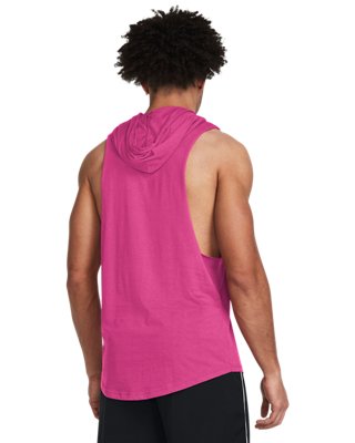 Sudadera con capucha sin mangas Project Rock Rents Due para hombre, Pink, pdpMainDesktop image number 1