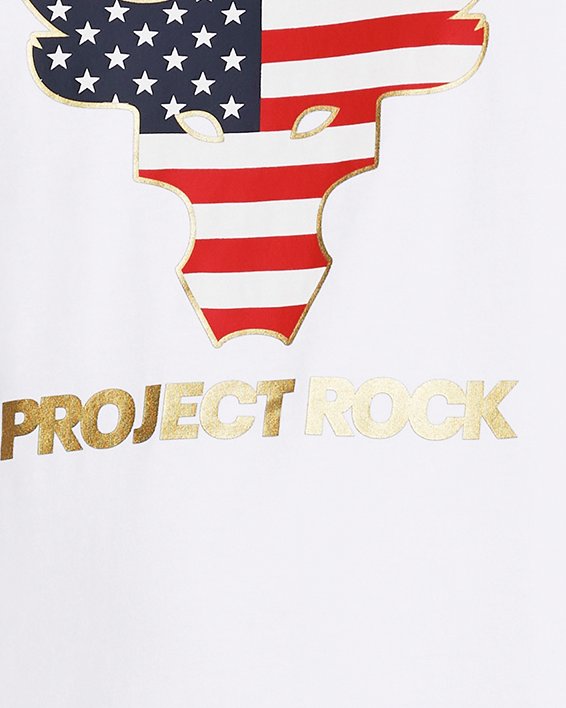 Men's Project Rock Red, White & Blue Graphic Short Sleeve