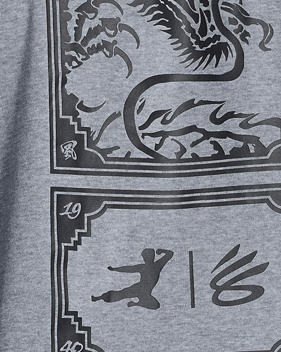 Men's Curry x Bruce Lee Lunar New Year Elements Short Sleeve in Gray image number 1