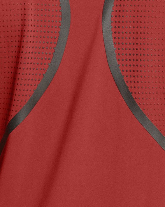 Men's HeatGear® Fitted Graphic Short Sleeve, Orange, pdpMainDesktop image number 1