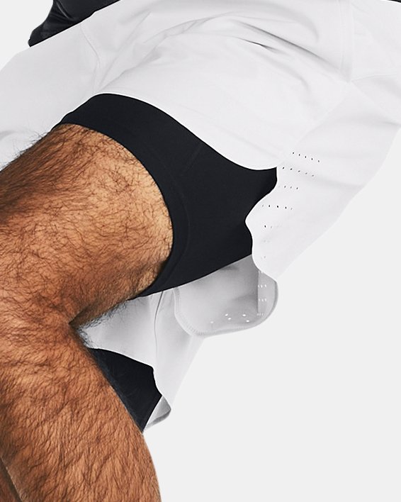 Men's HeatGear® Printed Short Sleeve, Black, pdpMainDesktop image number 2