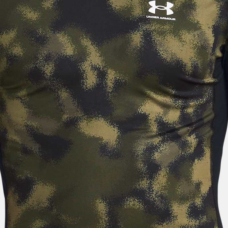 Under Armour Men's HeatGear® Printed Short Sleeve Marine OD Green / White XXL