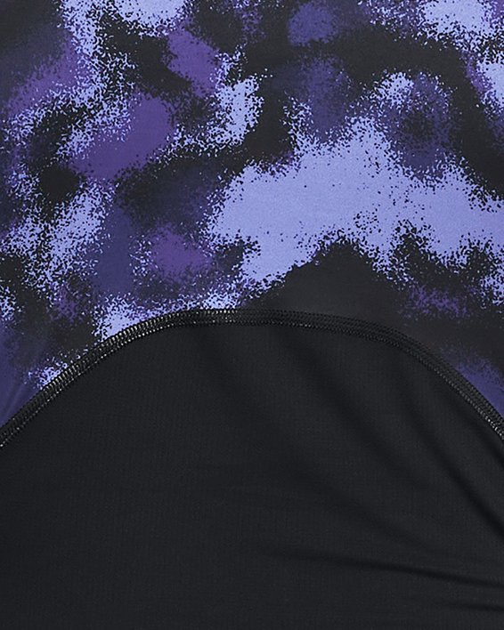 Men's HeatGear® Printed Short Sleeve, Purple, pdpMainDesktop image number 1