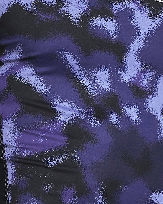 Camiseta de manga corta estampada HeatGear® para hombre, Purple, pdpMainDesktop image number 0