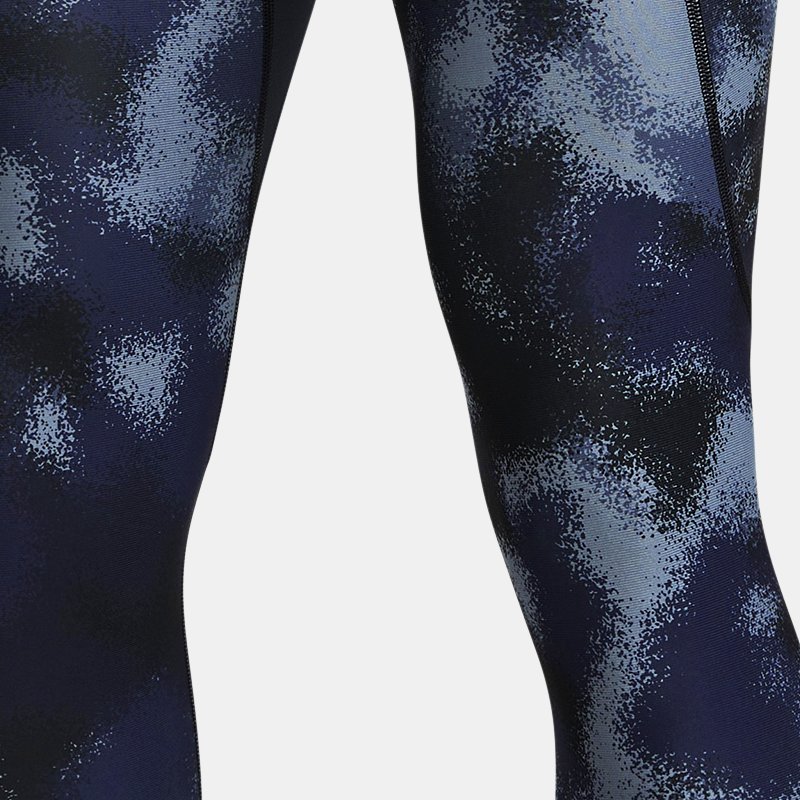 Men's HeatGear® Printed Leggings Midnight Navy / White S