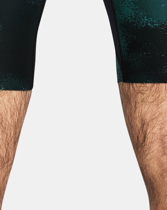 Men's HeatGear® Printed Long Shorts, Blue, pdpMainDesktop image number 1