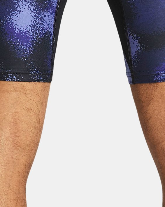 Men's HeatGear® Printed Long Shorts in Purple image number 1