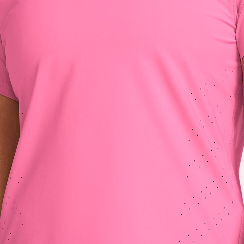 Women's Under Armour Launch Elite Short Sleeve Fluo Pink / Reflective XL